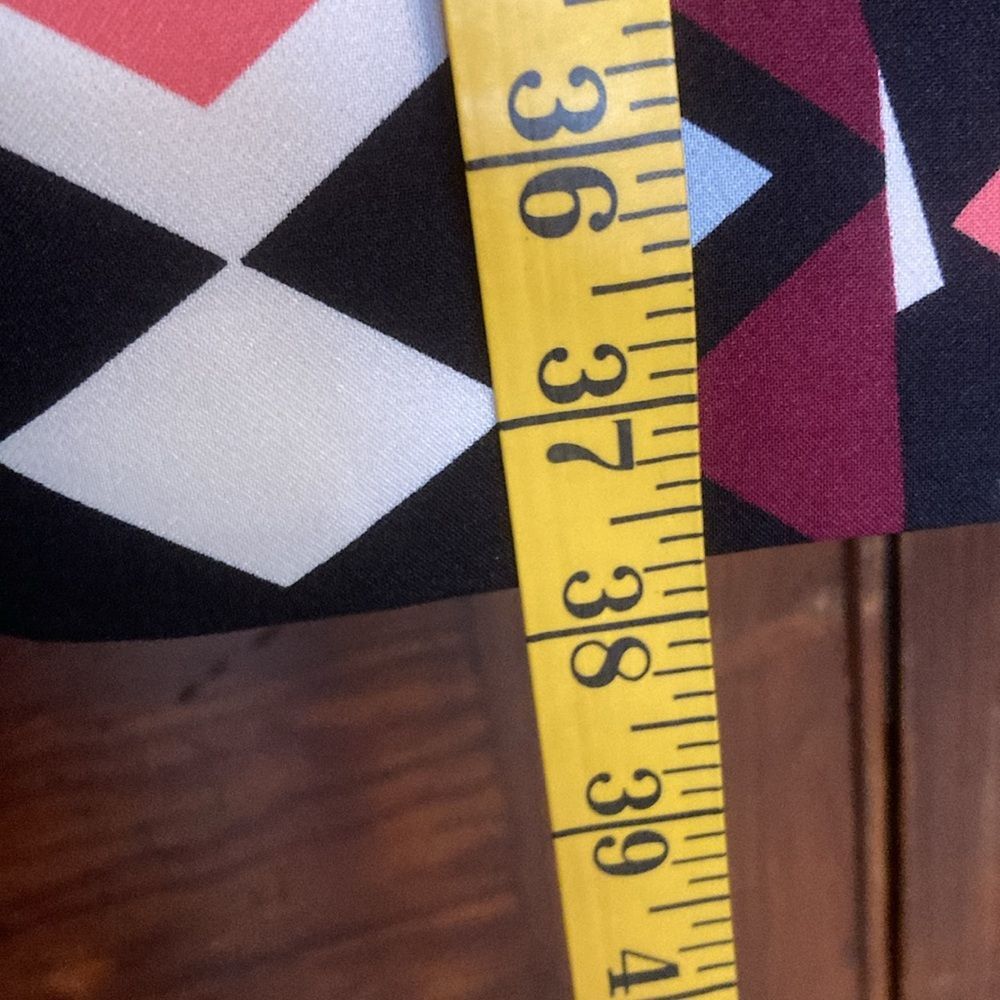 Talbots Geometric Triangle Multicolor Short Sleev… - image 5